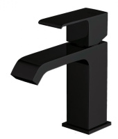 PORTA-LS1-NOP Смеситель на раковину однорычажный, с донным клапаном, исполнение черный матовый - Gidratop.ru изображение