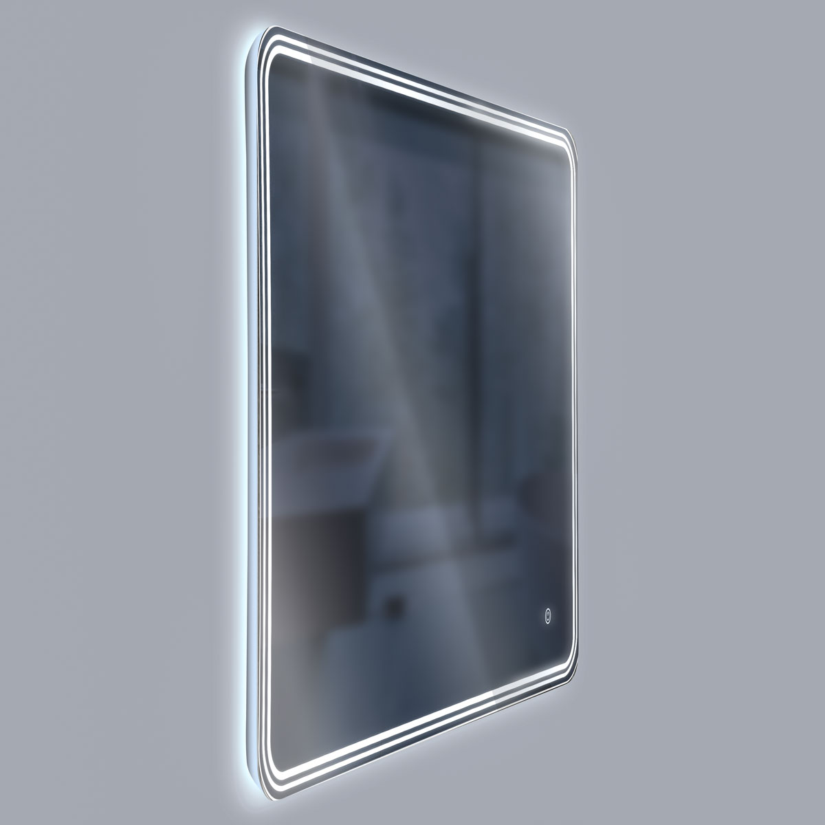 Зеркало LED VLM-3MA800 800х600 c сенсорным выключателем и диммером - Gidratop.ru изображение