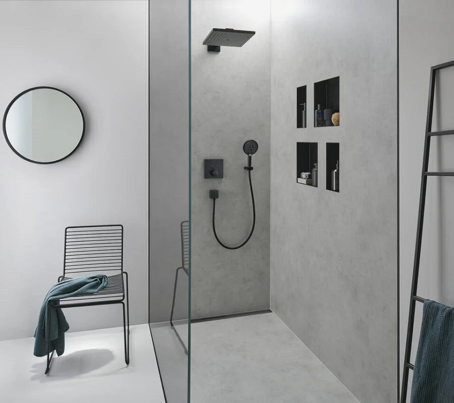 Решетка для дренажного канала Hansgrohe RainDrain Flex, 100 см, черный хром, 56053340 - Gidratop.ru изображение