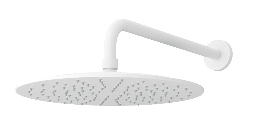 LEAF-DSIP-30-L-BIO Душевая система с дивиатором для верхнего и ручного душа, верхний душ из стены 30 см, исполнение Белый матовый - Gidratop.ru изображение