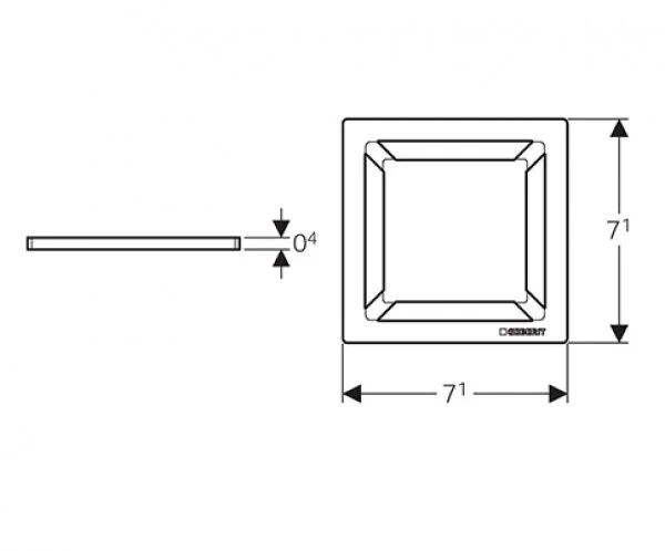 Решетка Geberit 154.312.00.1, 8 x 8 см, квадратная - Gidratop.ru изображение