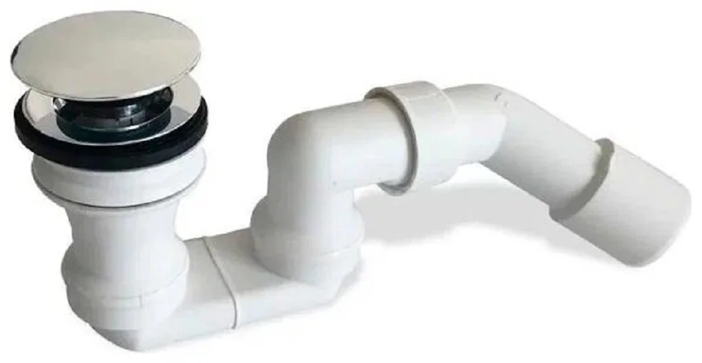 Сифон Villeroy & Boch U90952061 Push-to-Open, для ванны, белый, хром - Gidratop.ru изображение