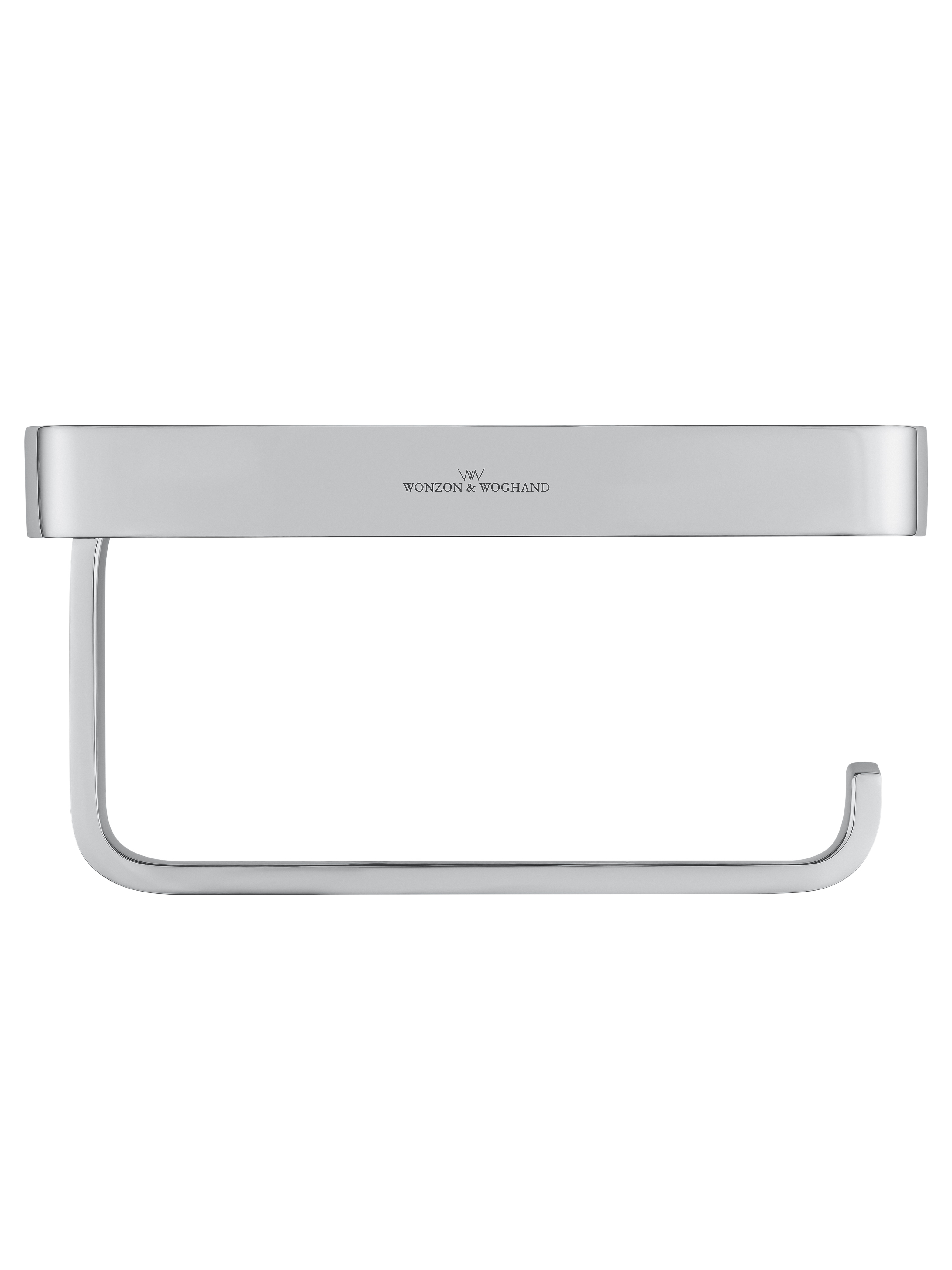 Держатель для туалетной бумаги с полкой WONZON & WOGHAND FLAT, Хром (WW-9736) - Gidratop.ru изображение