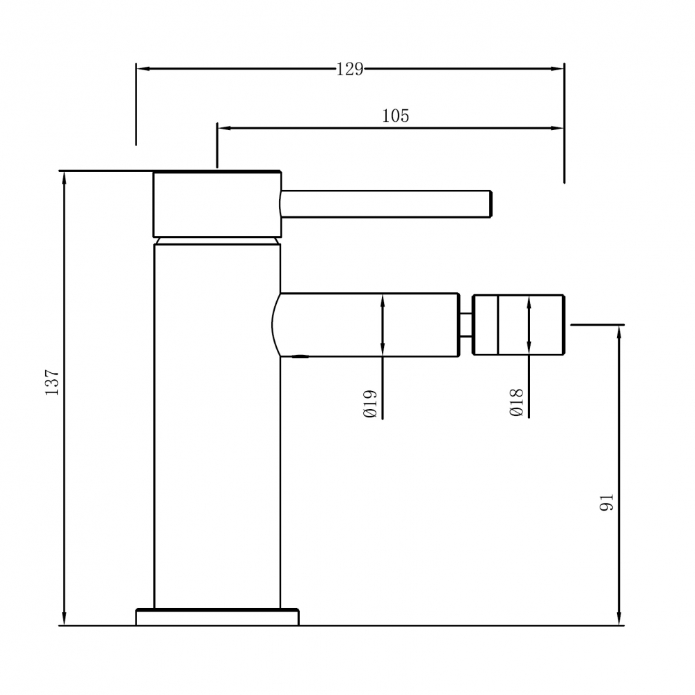 Смеситель ABBER Wasser Kreis 316 AF8124BST для биде, сталь брашированная - Gidratop.ru изображение