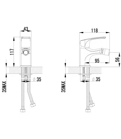 Смеситель Lemark plus Shape LM1708C для биде - Gidratop.ru изображение