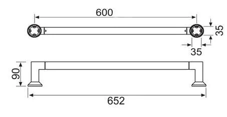 Полотенцедержатель Keuco Edition 100 10001 010600, 60 см, хром - Gidratop.ru изображение