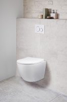 Унитаз подвесной Globo VT1-14S безободковый, цвет белый, ультратонкое сиденье soft-close - Gidratop.ru изображение