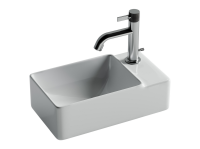 Умывальник подвесной прямоугольный (чаша слева, отверстие под смеситель справа) Element 395x220x125мм - Gidratop.ru изображение