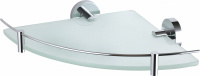 Стеклянная полка для ванной угловая WONZON & WOGHAND EASY, Хром (WW-8117) - Gidratop.ru изображение