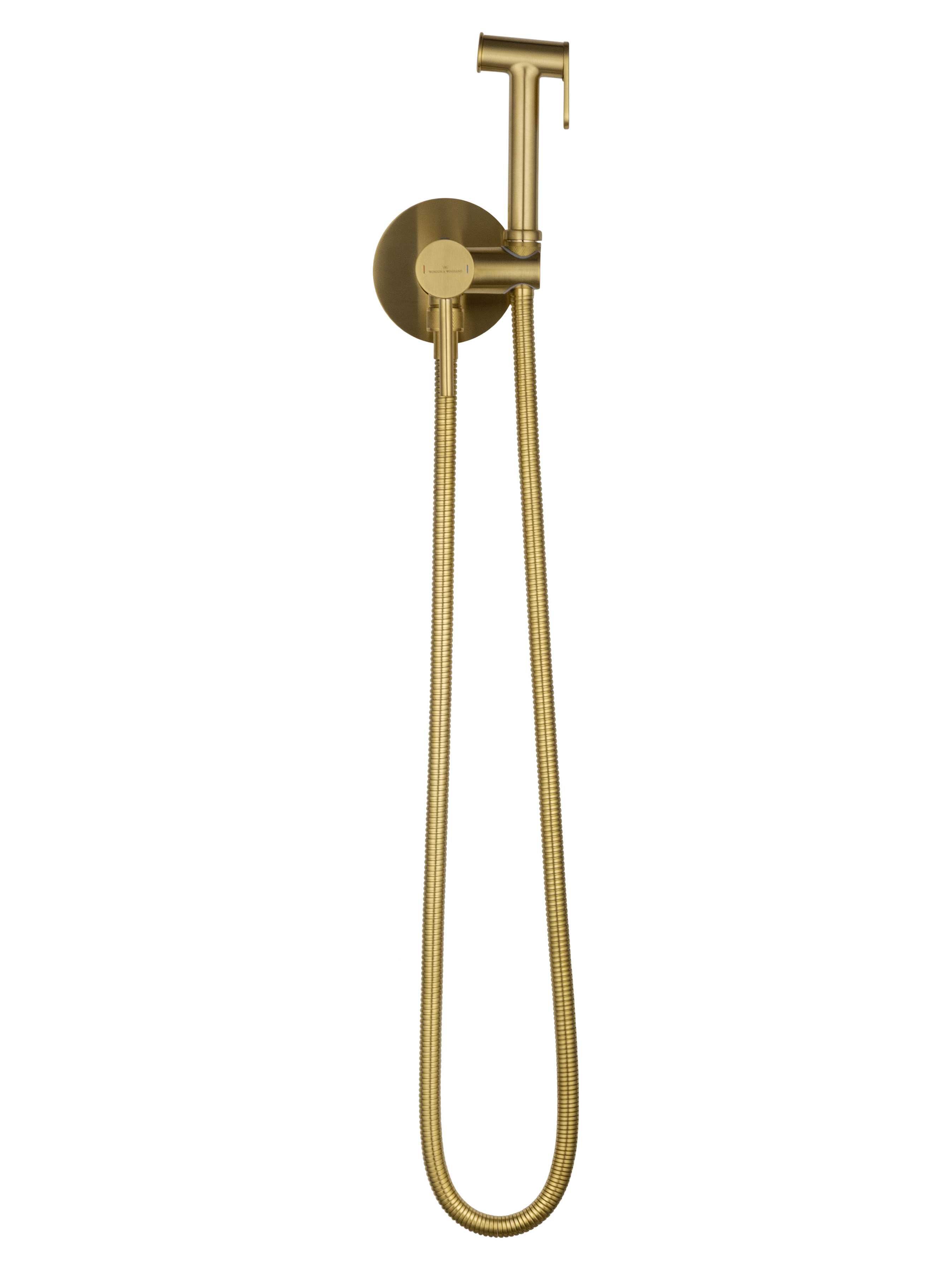 Смеситель с гигиеническим душем встраиваемый WONZON & WOGHAND STICK, Брашированное золото (WW- 88829902-BG) - Gidratop.ru изображение