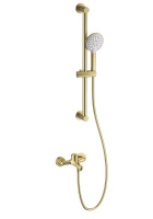 Смеситель для ванны с душевым гарнитуром WONZON & WOGHAND, Брашированное золото (WW-4560-BG) - Gidratop.ru изображение