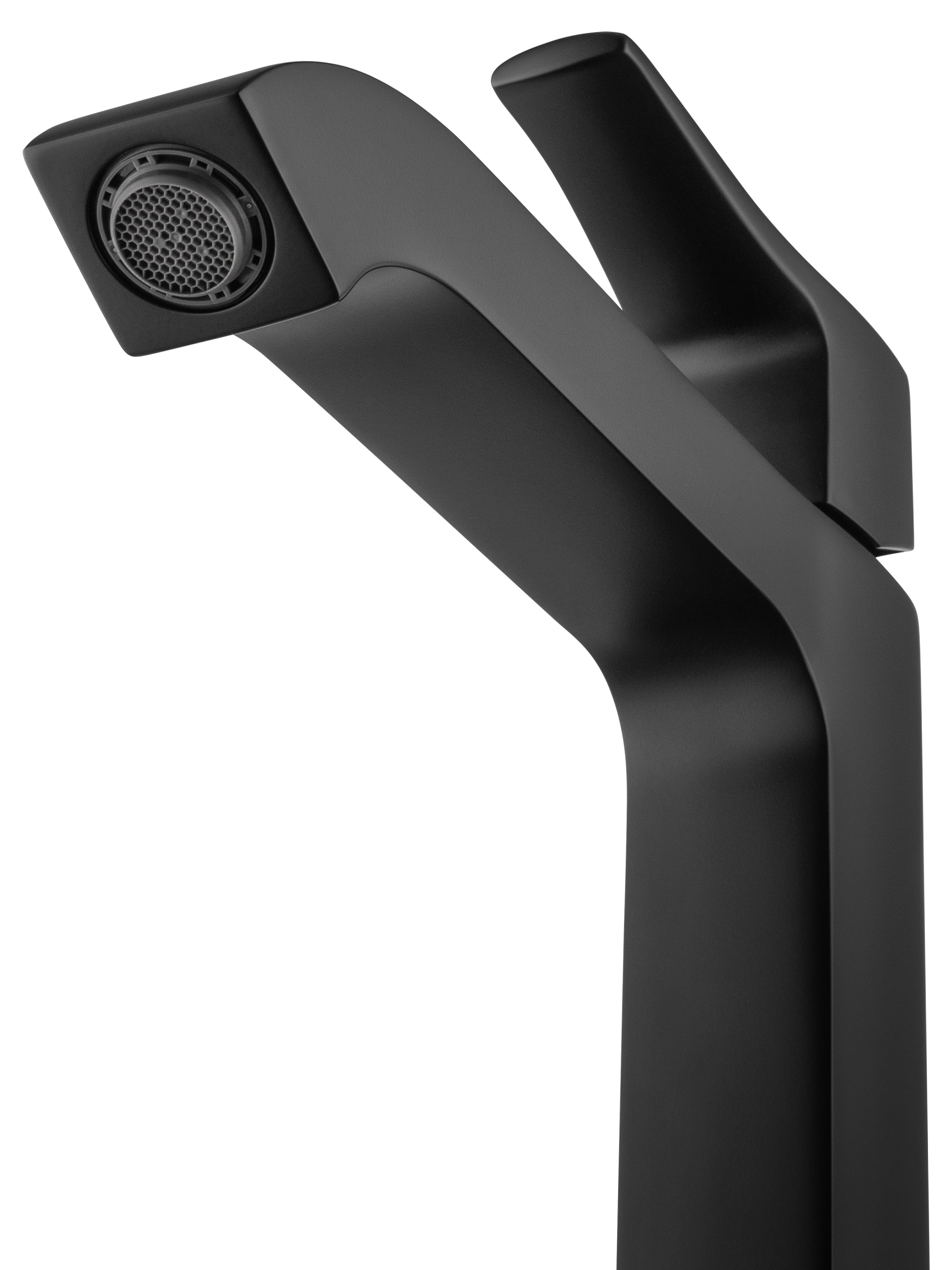 Смеситель для раковины высокий WONZON & WOGHAND FLEX, Черный матовый (WW-88019072-MB) - Gidratop.ru изображение