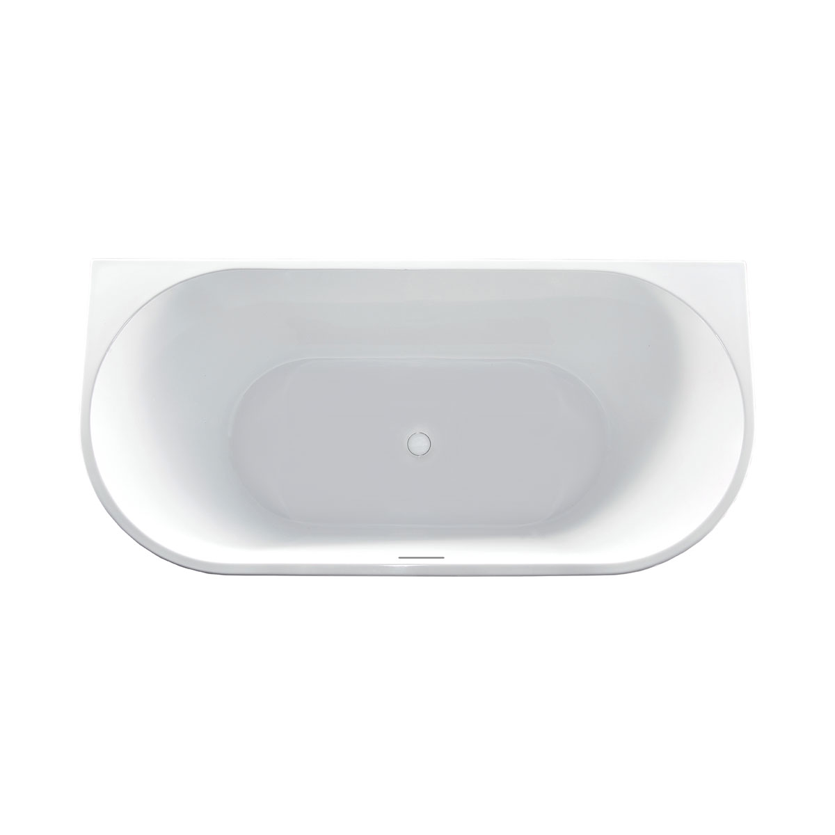 Ванна акриловая Vincea VBT-421-1700MB, 1700*800*580, цвет черный матовый/белый матовый, щелевой перелив, слив белый - Gidratop.ru изображение