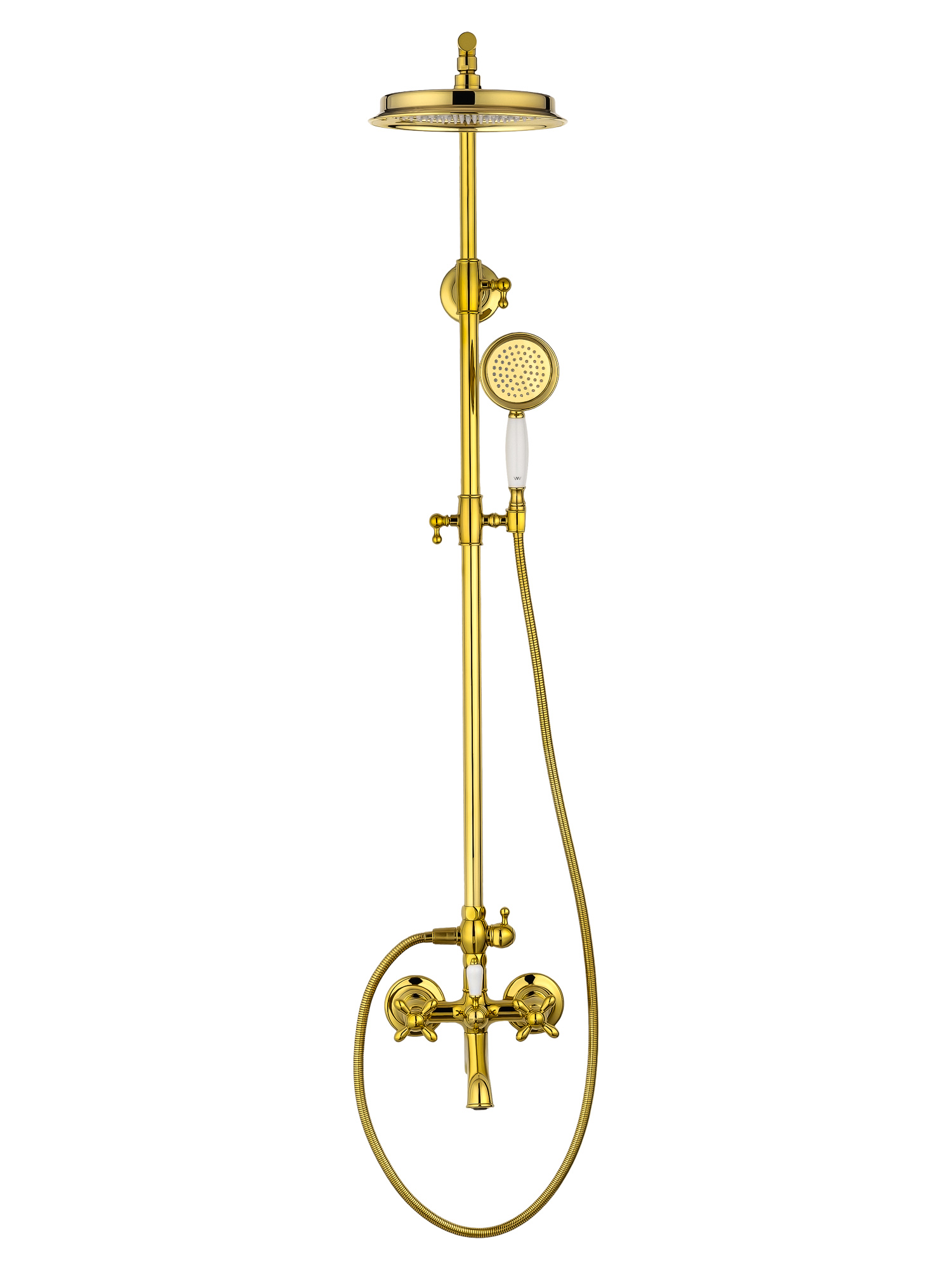 Душевая система WONZON & WOGHAND RETRO, Глянцевое золото (WW-88739020-PG) - Gidratop.ru изображение