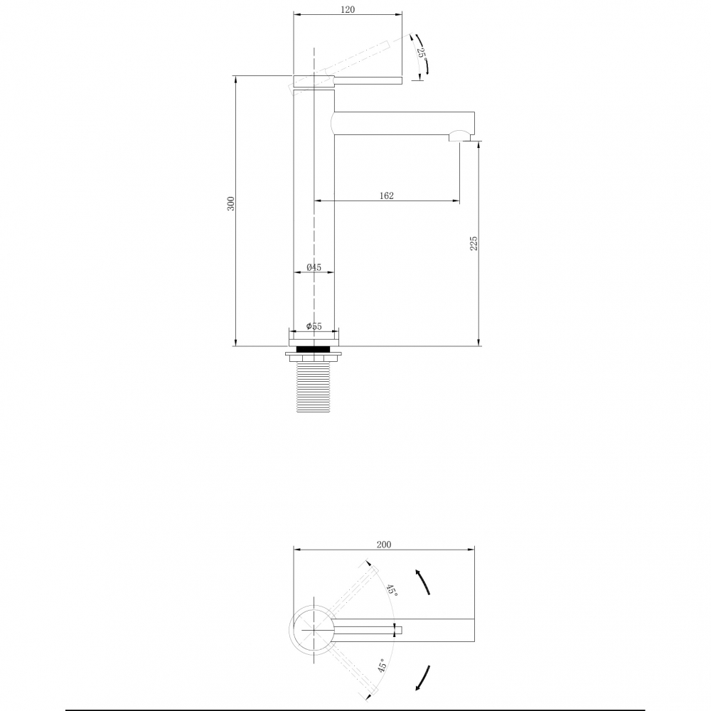 Смеситель ABBER Emotion AF8811 для накладной раковины, хром - Gidratop.ru изображение