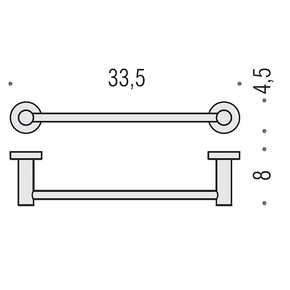 Colombo Plus Полотенцедержатель 33.5 см, цвет: хром - Gidratop.ru изображение