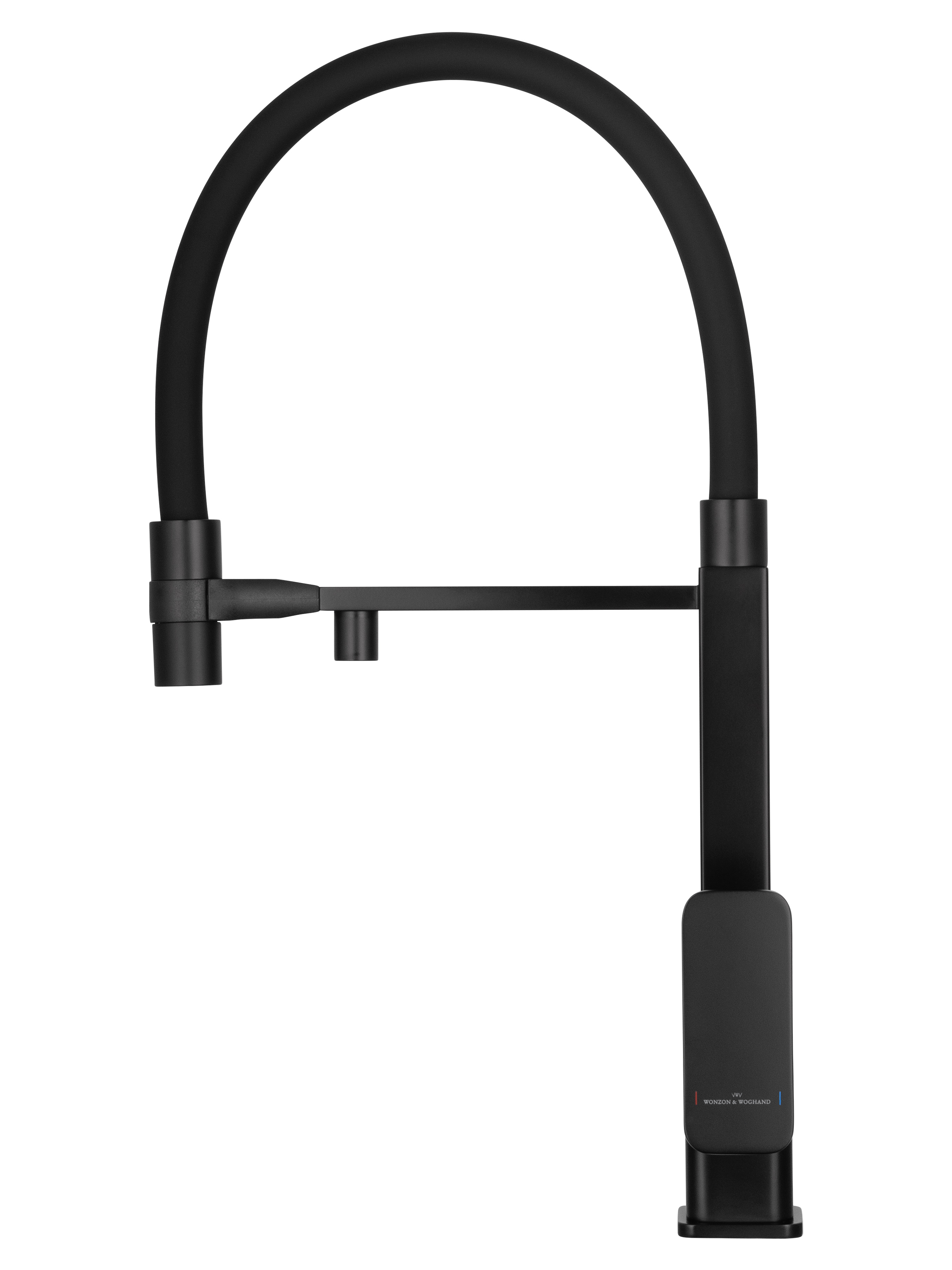 Смеситель для кухни с гибким изливом и подключением фильтра WONZON & WOGHAND, Черный матовый (WW-88458012-MB) - Gidratop.ru изображение