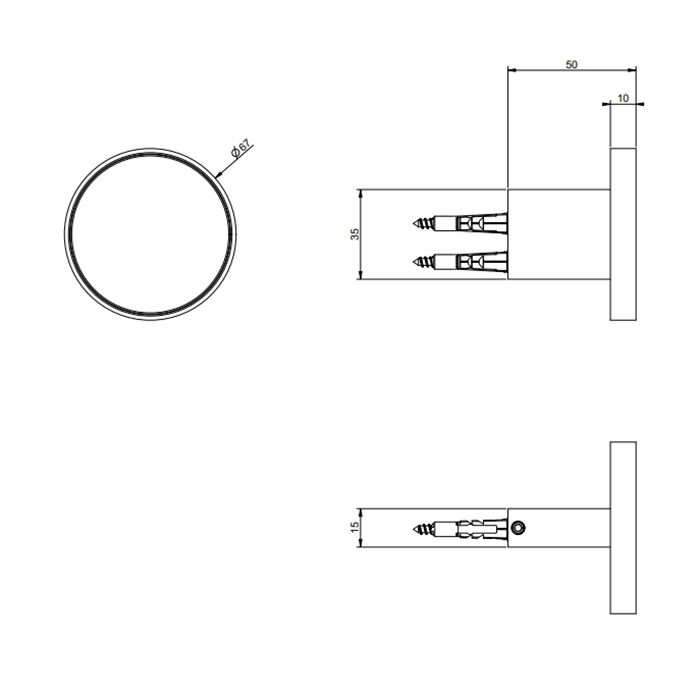 GESSI Origini крючок настенный. В комплект входит отделочная вставка., цвет Black Metal Brushed PVD - Gidratop.ru изображение