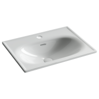 Раковина накладная CERAMICANOVA Sabo с отверстием под смеситель 600x460x130 белый - Gidratop.ru изображение