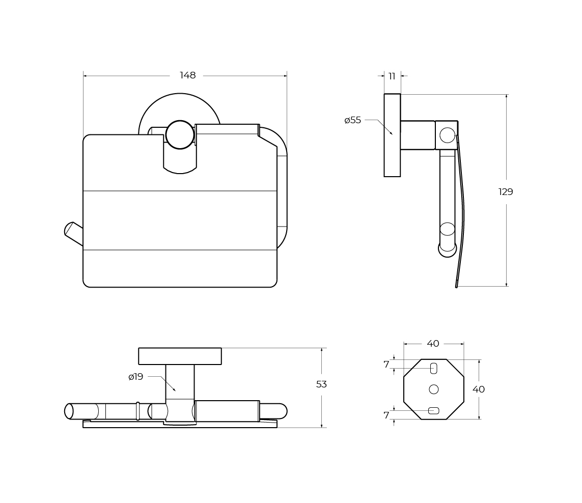 RELAX-PH-IN Держатель для туалетной бумаги, исполнение сатин - Gidratop.ru изображение