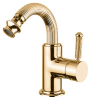 OLIMP-BSM2-03/24-L Смеситель на биде однорычажный c донным клапаном, золото