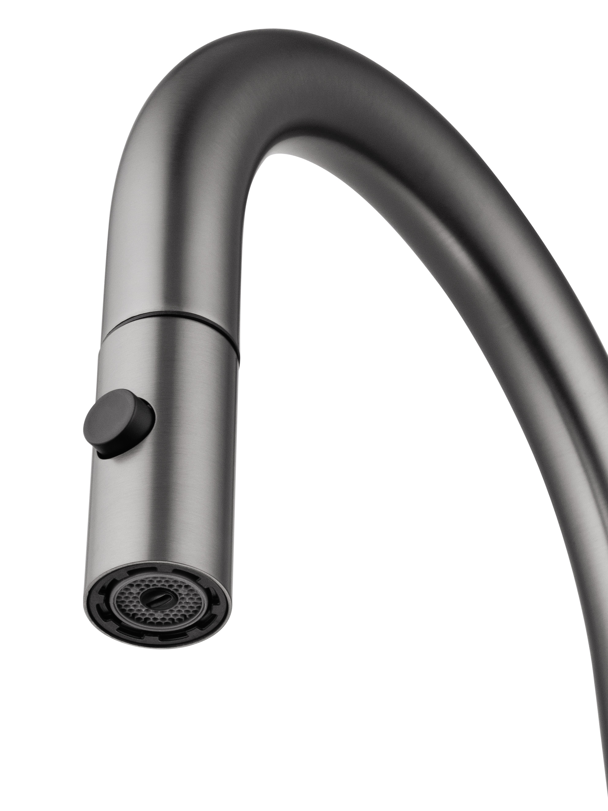 Смеситель для кухни с выдвижным изливом WONZON & WOGHAND, Темный графит (WW-A21252-BGG) - Gidratop.ru изображение