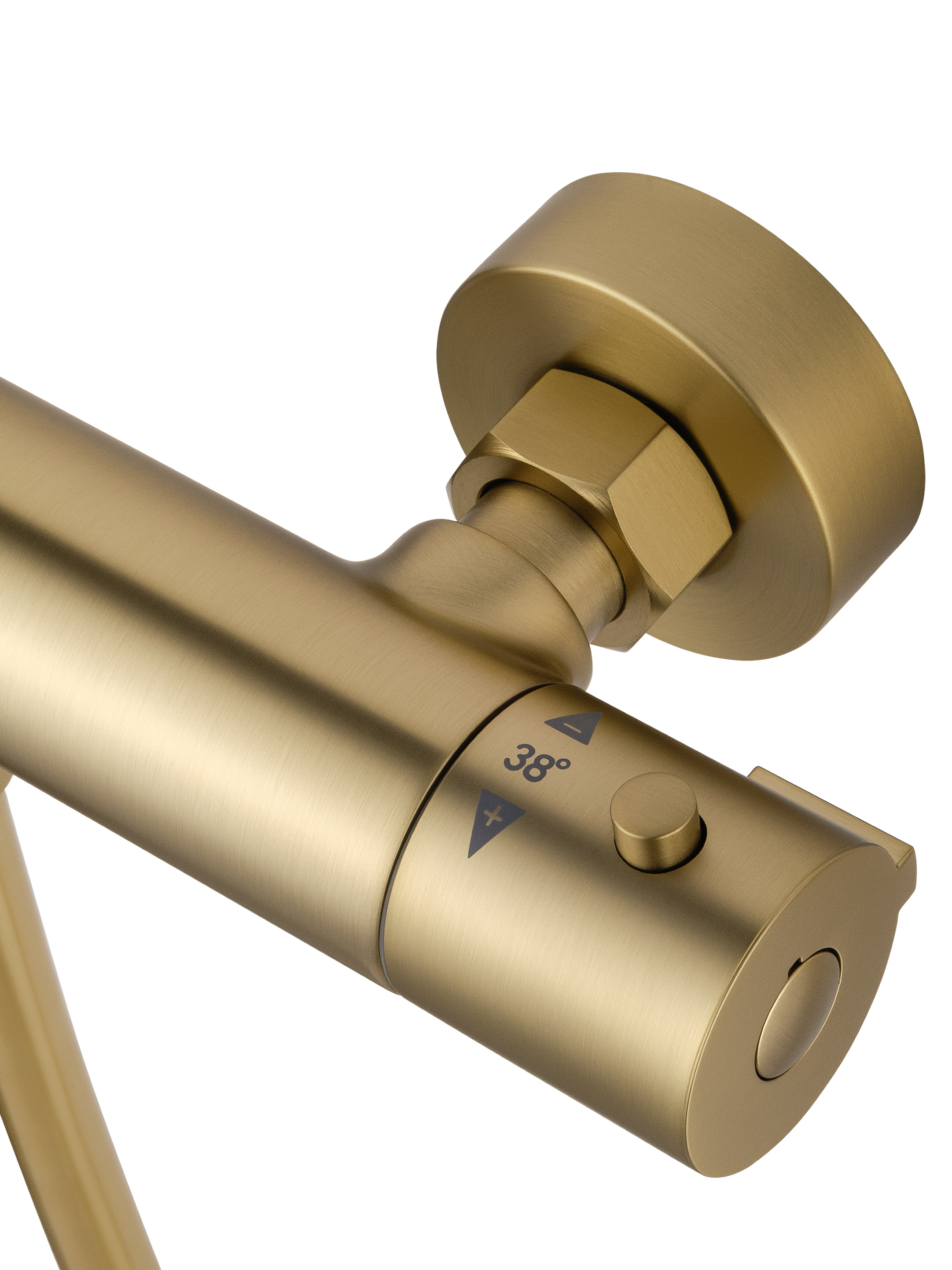 Смеситель для душа с термостатом WONZON & WOGHAND INN 3, Брашированное золото (WW-B2065-A-BG) - Gidratop.ru изображение