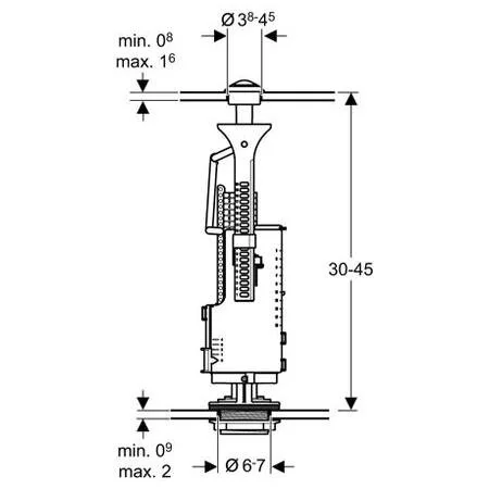 Сливной механизм Geberit Impuls 136.912.21.2Basic 230 - Gidratop.ru изображение