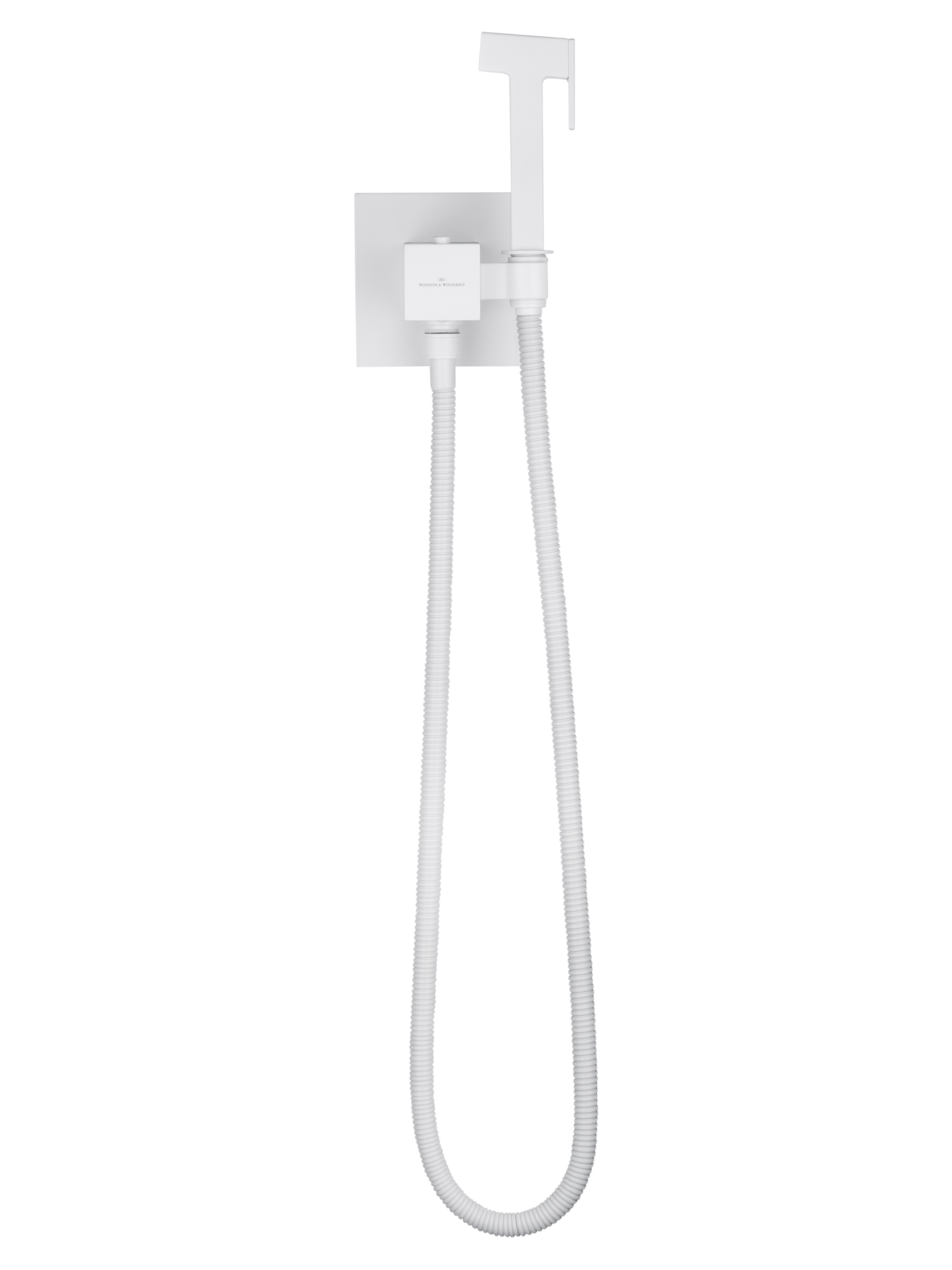 Смеситель с гигиеническим душем и термостатом, встраиваемый WONZON & WOGHAND, Белый матовый (WW-88829910-MW) - Gidratop.ru изображение