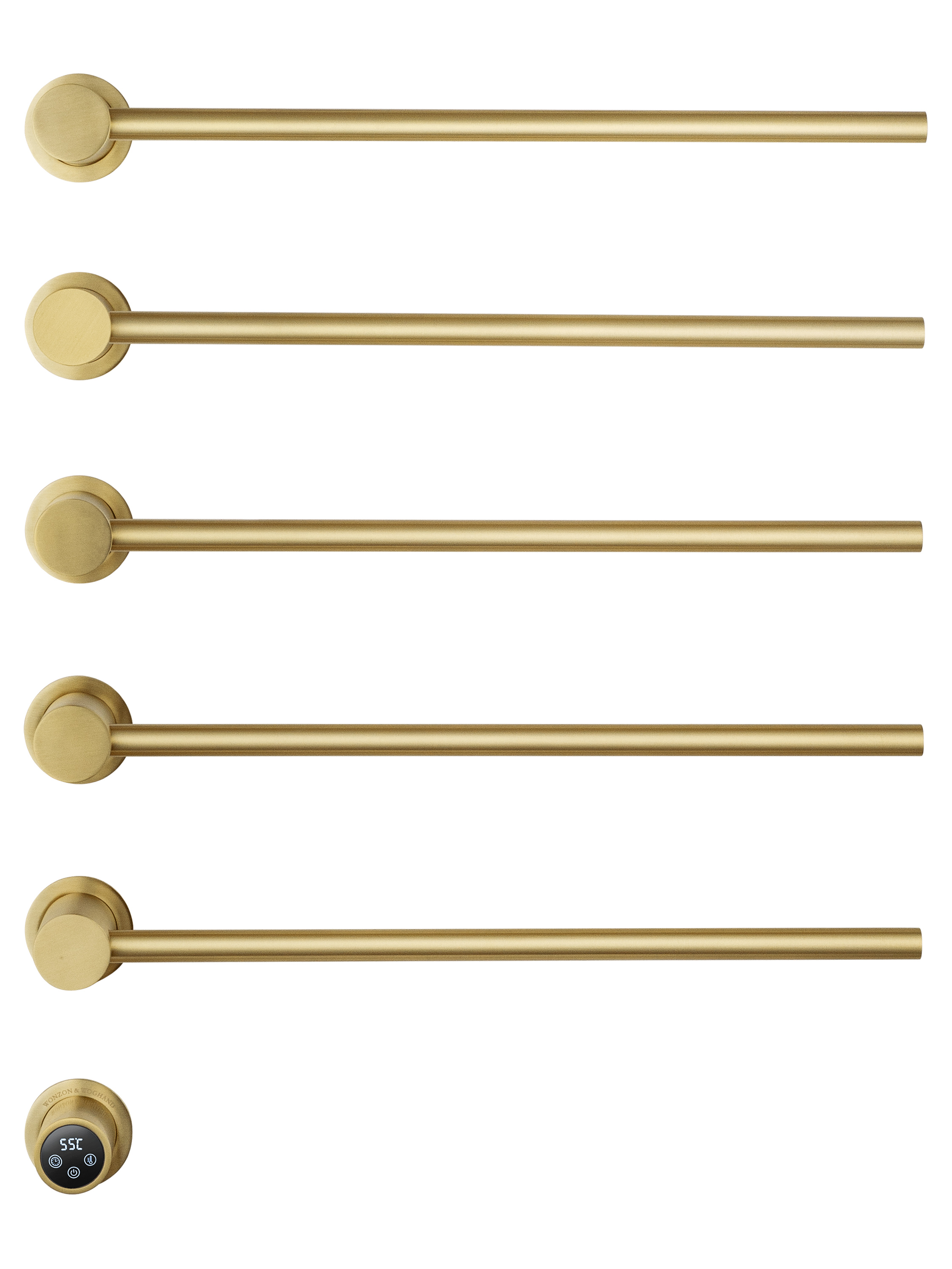 Полотенцесушитель электрический встраиваемый WONZON & WOGHAND HAMBURG, Брашированное золото (WW-AL315-BG) - Gidratop.ru изображение