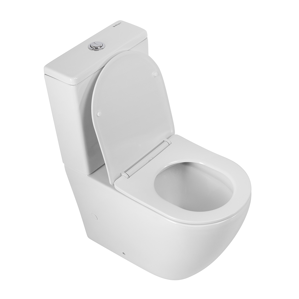 Унитаз-компакт безободковый BelBagno SFERA-R BB2141CPR/SC/BB2141T - Gidratop.ru изображение
