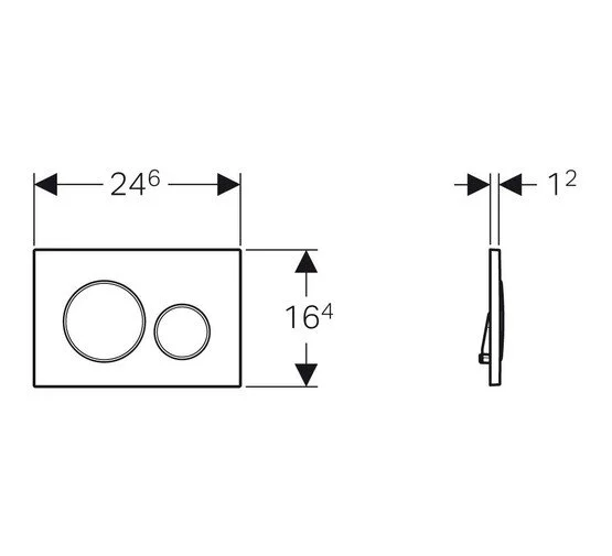 Клавиша Geberit Sigma Type 20 115.882.KL.1, пластик, белый/матовый хром - Gidratop.ru изображение