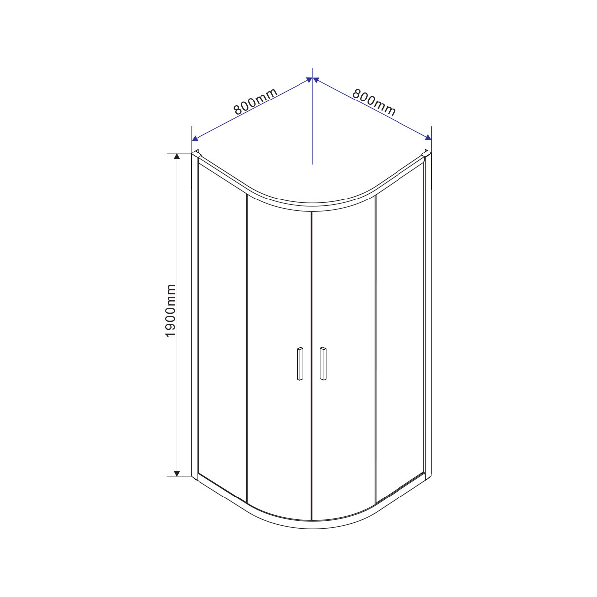 Душевой уголок Garda VSQ-1G800CL, 800*800, хром, стекло прозрачное - Gidratop.ru изображение