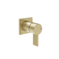 GESSI  INVERSO RIGATO внешняя часть настенного смесителя для душа, цвет: Brass Brushed PVD - Gidratop.ru изображение