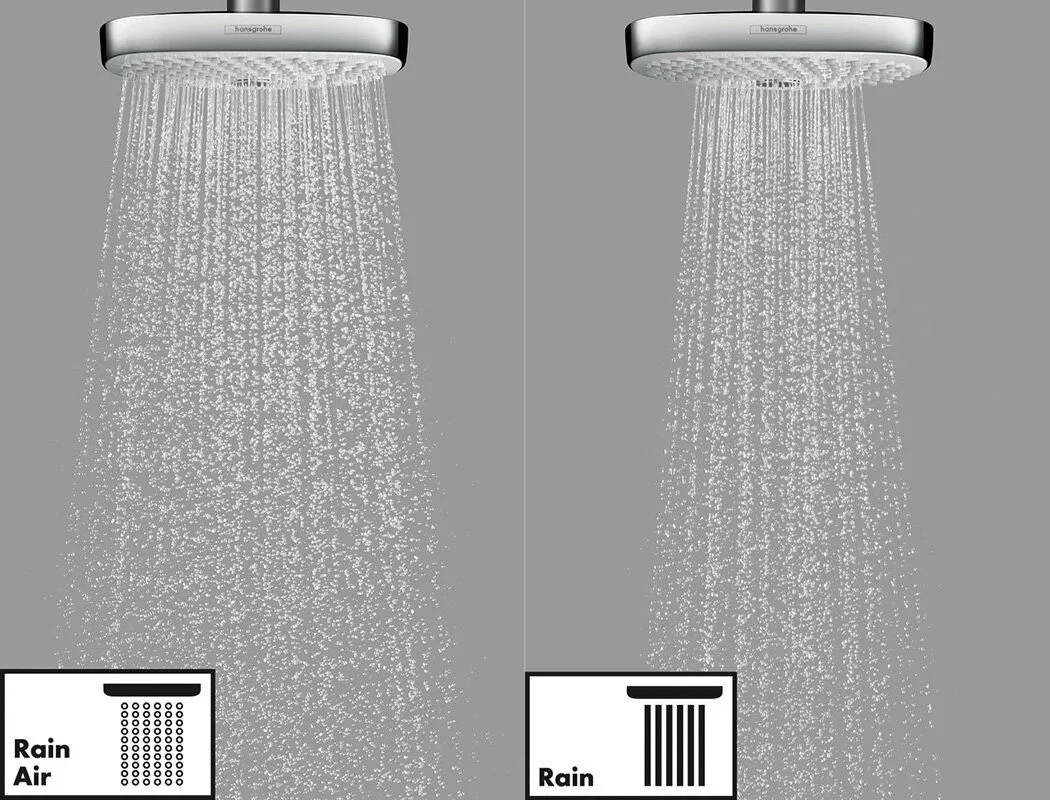 Верхний душ Hansgrohe Raindance Select E 300 2jet с потолочным подсоединением 27384400, белый/хром - Gidratop.ru изображение