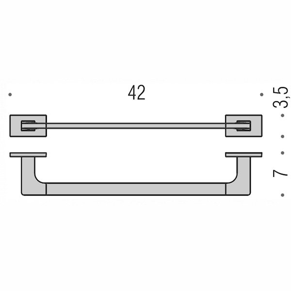 Colombo Look Полотенцедержатель 42 см, цвет: хром - Gidratop.ru изображение