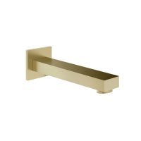GESSI  INVERSO RIGATO настенный излив для ванны, цвет: Brass Brushed PVD - Gidratop.ru изображение