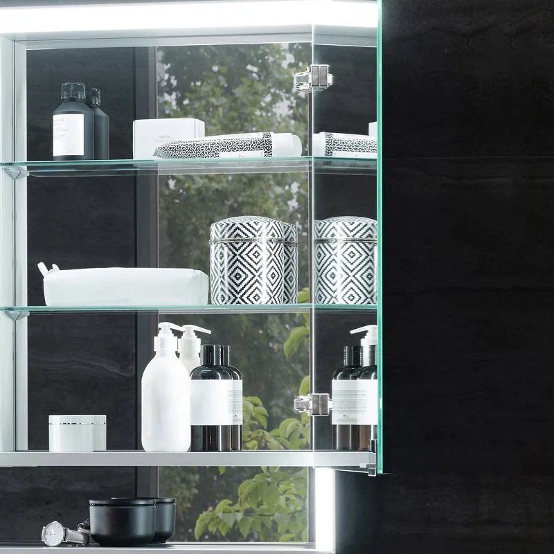 Зеркальный шкаф Keuco Royal Lumos 14304171304, 100 см, с подсветкой, с подогревом, алюминий/зеркало - Gidratop.ru изображение