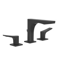 GESSI Rilievo смеситель для раковины на 3 отв. с донным клапаном h=125мм, излив 154мм, цвет: nero XL