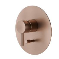 Newform X-Steel 316 Внешняя часть смесителя для раковины с автоматическим переключателем на 2 потока, цвет:  PVD brushed copper bronze - Gidratop.ru изображение