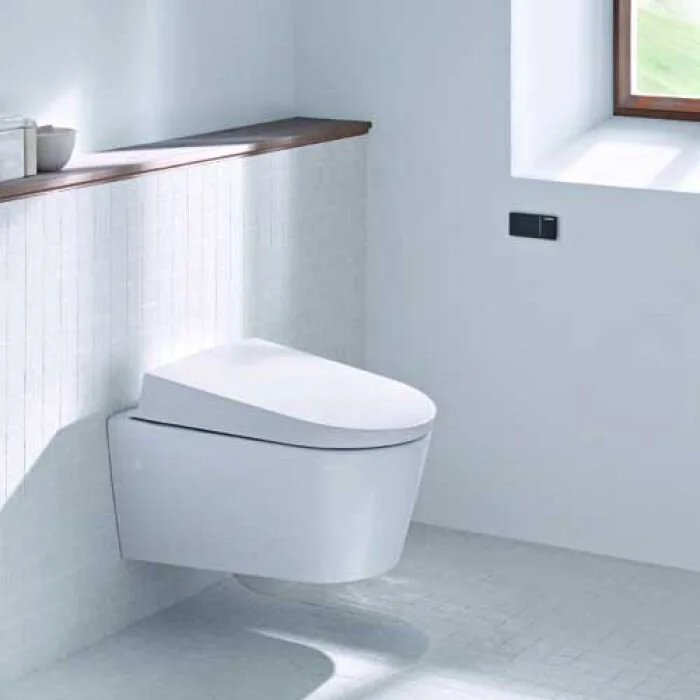 Клавиша Geberit Omega Type 70 115.083.SJ.1 для унитаза, двойной смыв, стекло/алюминий, цвет черный - Gidratop.ru изображение