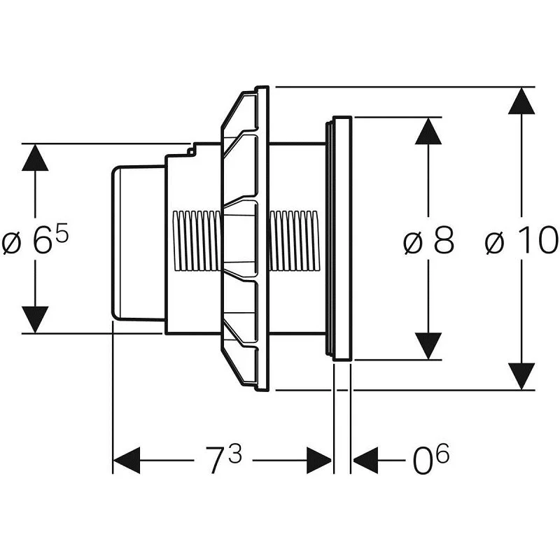 Клавиша смыва Geberit Type 01 дистанционная, альпийский белый, 116.050.11.1 - Gidratop.ru изображение