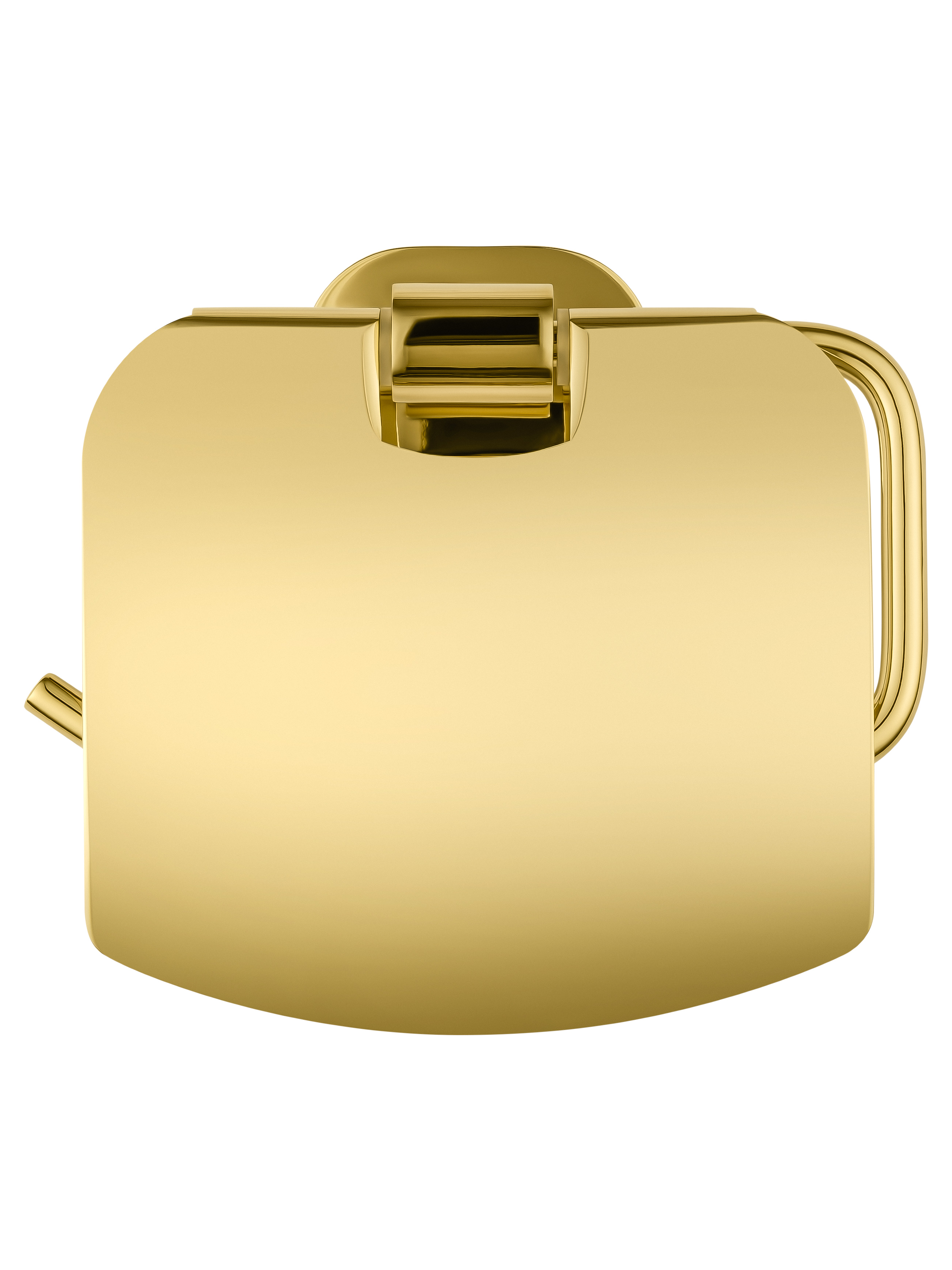 Держатель для туалетной бумаги с крышкой WONZON & WOGHAND FIRST, Глянцевое золото (WW-8426-LG) - Gidratop.ru изображение