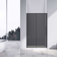 Душевая дверь Slim-N VDS-4SN140CGB, 1400, черный, стекло тонированное - Gidratop.ru изображение