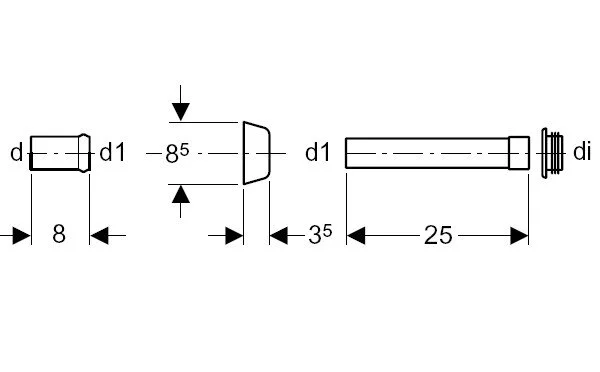 Переходник для колена смыва, хром глянцевый Geberit 118.026.21.1 - Gidratop.ru изображение