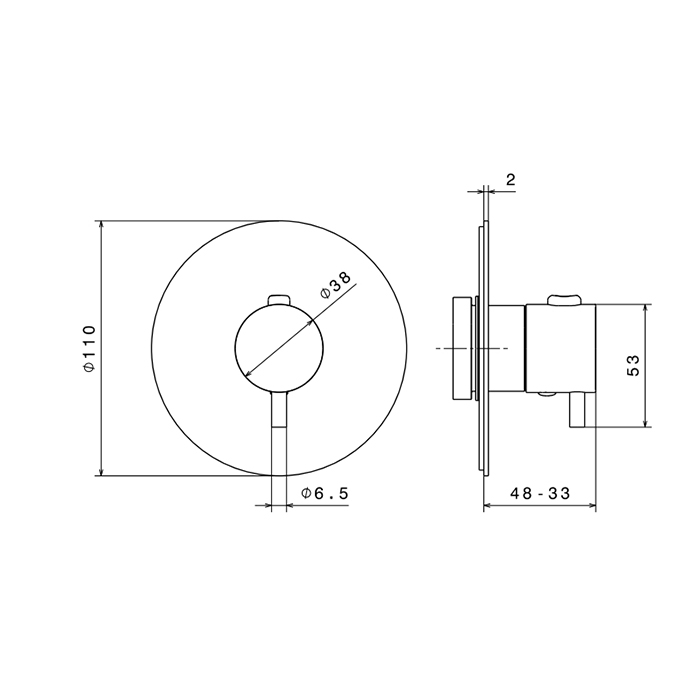Newform XT Наружная часть для термостатического смесителя, без запорного вентиля (для 27890) цвет: хром - Gidratop.ru изображение