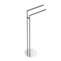 Colombo Mini Стойка напольная с двойным п/держателем, ерш H83,5*36cм D22cм , цвет: хром - Gidratop.ru изображение