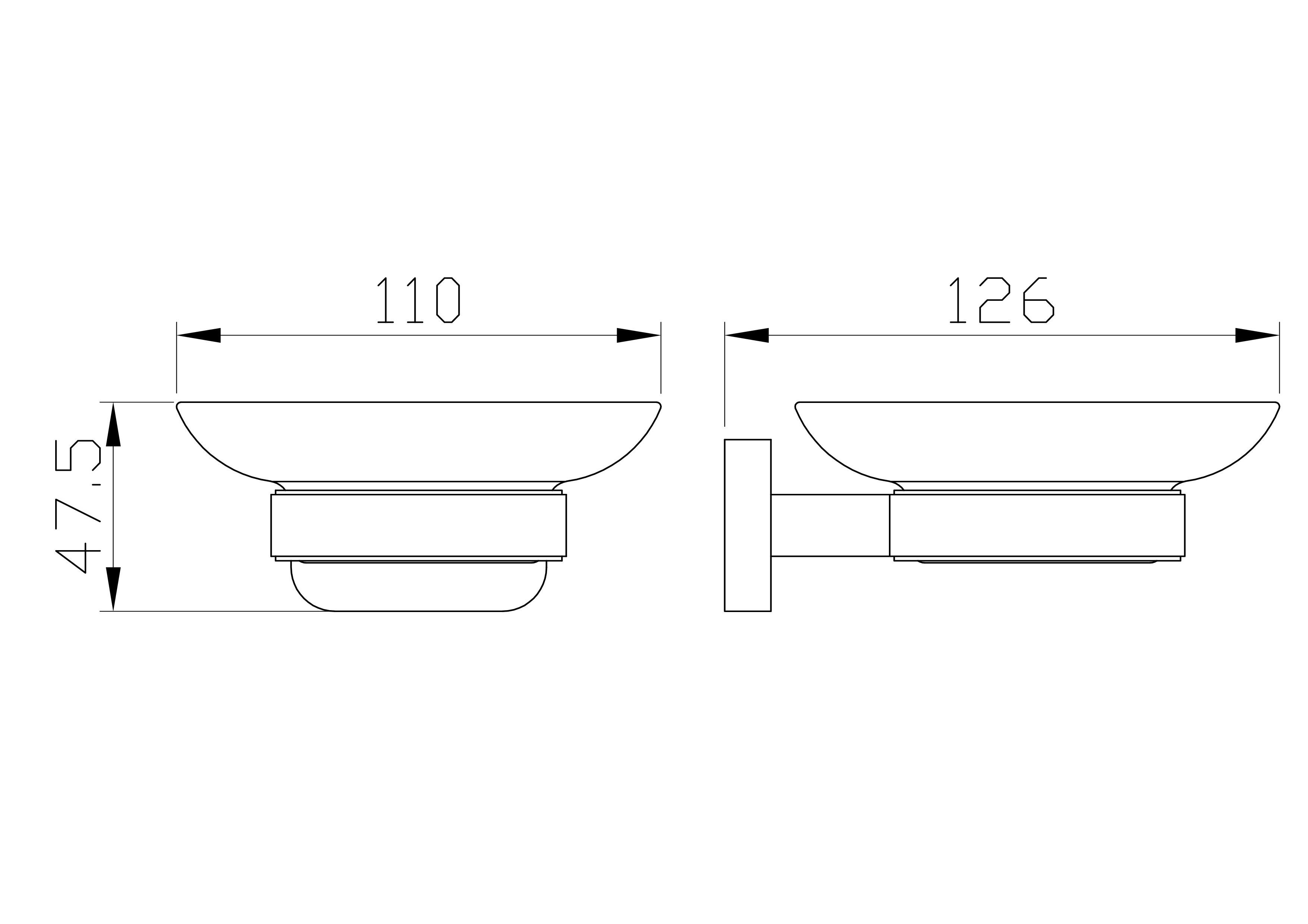 Мыльница с держателем WONZON & WOGHAND GRAFFITY, Темный графит (WW-9322) - Gidratop.ru изображение