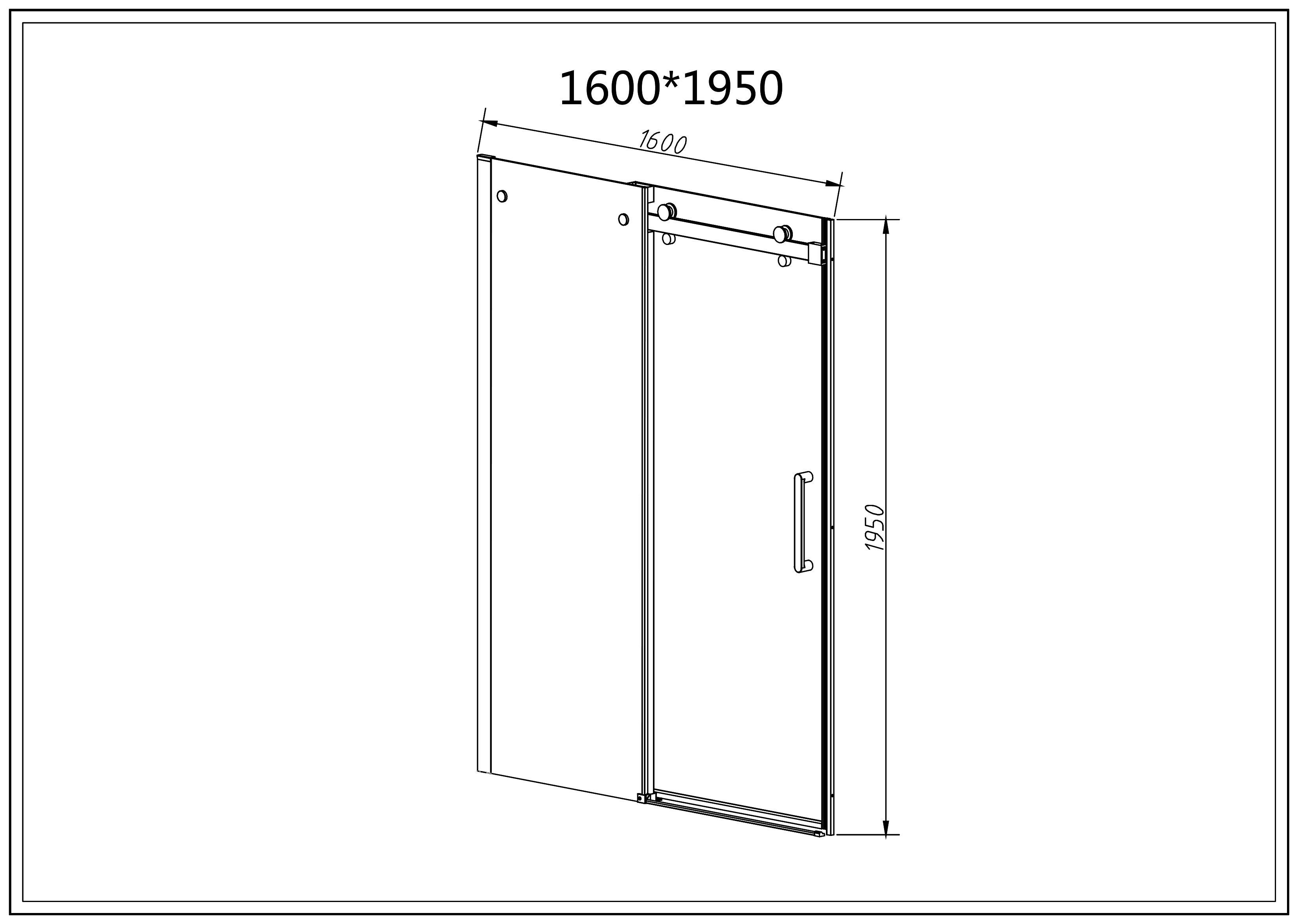 Душевая дверь Como-N VDS-4CN160CL, 1600, хром, стекло прозрачное - Gidratop.ru изображение