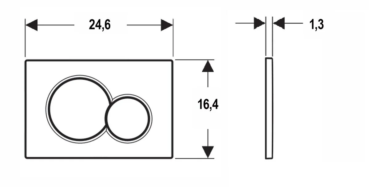 Клавиша Geberit Sigma Type 01, 115.770.JQ.5, с легкоочищаемой поверхностью, матовый хром - Gidratop.ru изображение